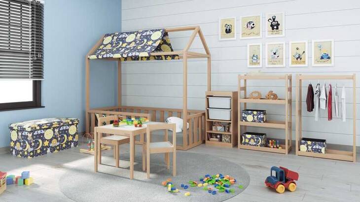 BİENWOOD BİE-6002 AHŞAP 4 RAFLI ÇOCUK KİTAPLIĞI