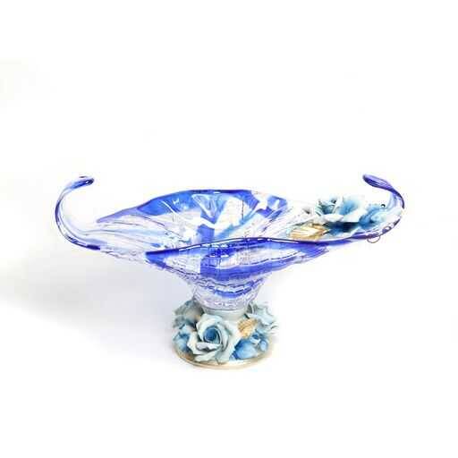 MURANO İTALY MAVİ MEYVELİK MO 062
