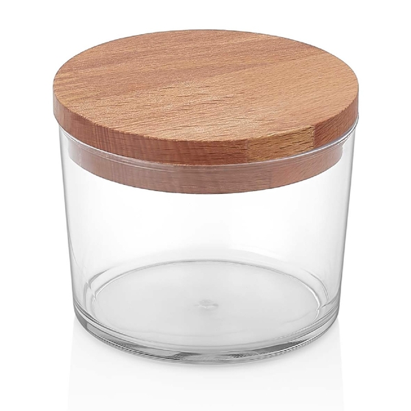 TABOO - TABOO TAB-1061 AHŞAP KAPAKLI PLASTİK SAKLAM KABI(0,3 LT)